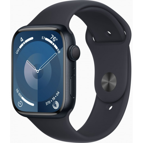 Apple Watch Series 9 GPS 45mm Midnight Aluminum Case w. Midnight Sport Band - M/L (MR9A3)